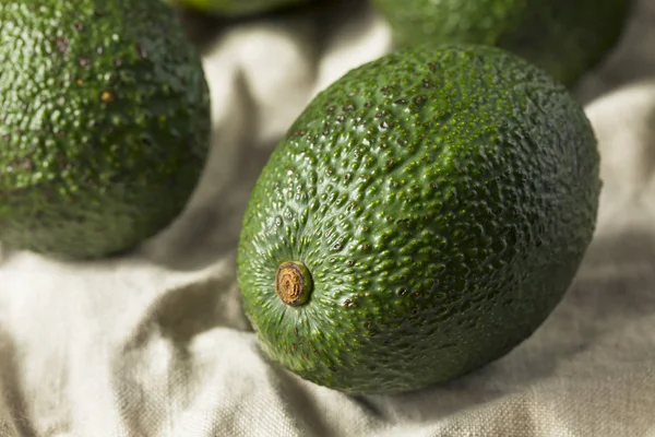 Rauwe Groene Biologische Onrijpe Avocado Een Stapel — Stockfoto