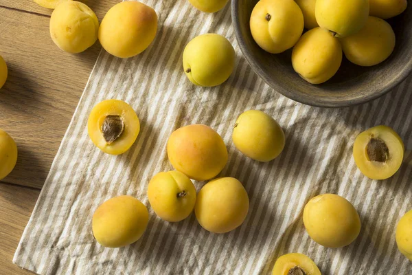 Albaricoques Angelcot Ecológicos Amarillos Crudos Listos Para Comer — Foto de Stock