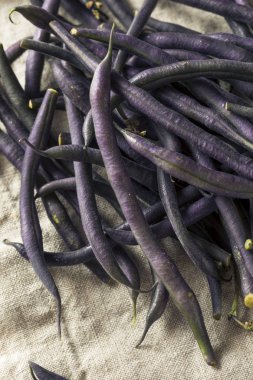 Cook çiğ mor organik çalı fasulyesi hazır