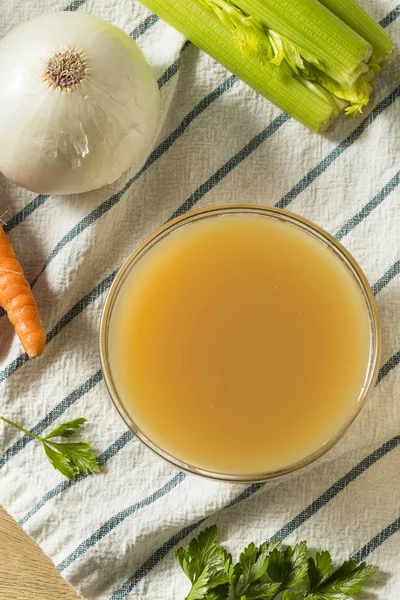 Organic Chicken Bone Broth Bowl — Stock Photo, Image