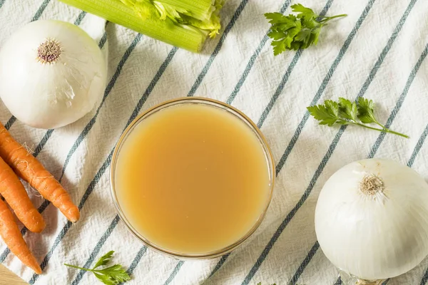 Organic Chicken Bone Broth Bowl — Stock Photo, Image