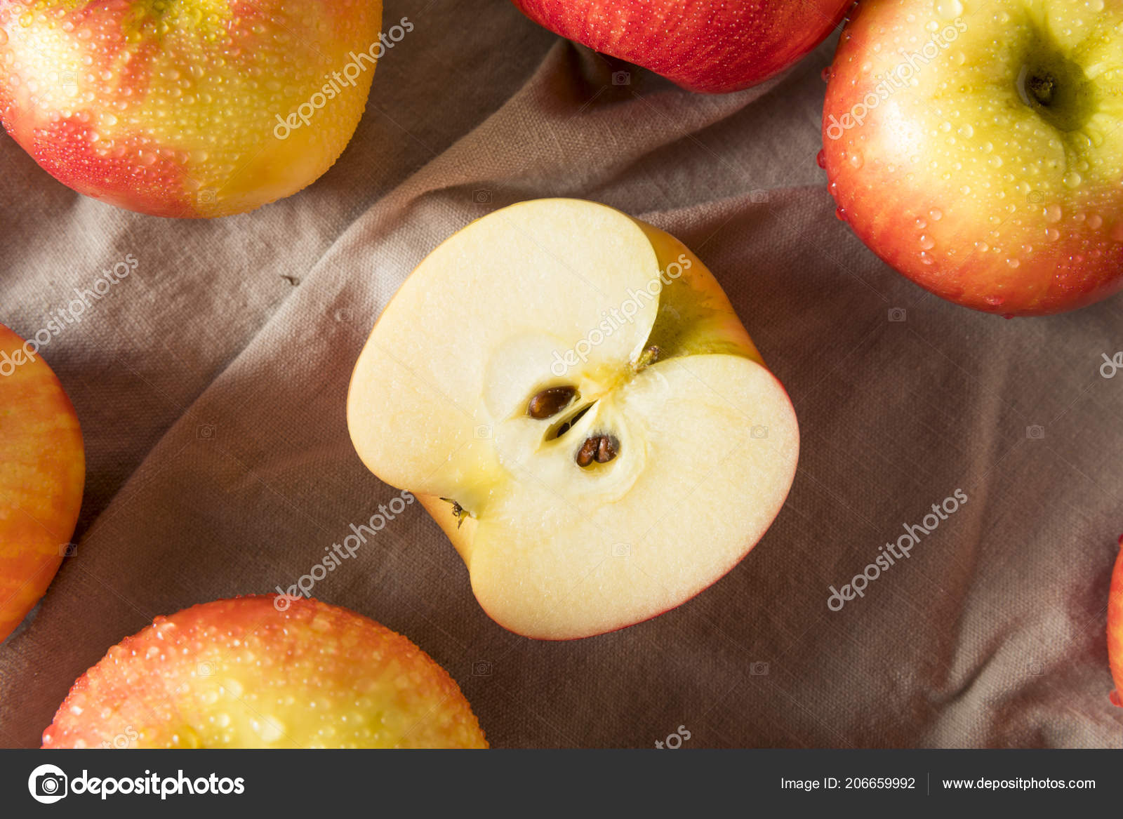 Raw Red Organic Envy Apples Stock Photo by bhofack2