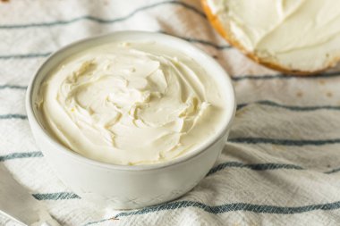Homemade Low Fat Cream Cheese Spread in a Bowl clipart