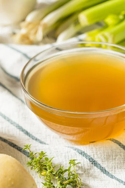 Cooked Organic Vegetable Broth Bowl — Stock Photo, Image