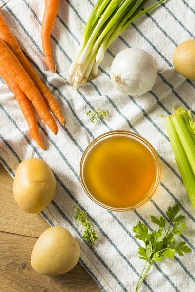 Cooked Organic Vegetable Broth Bowl — Stock Photo, Image