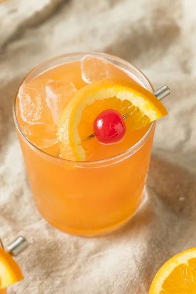 Sweet Alcoholic Rum Swizzle Orange Pineapple — Stock Photo, Image