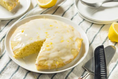 Tatlı ev yapımı sarı limon Lemoncello Pasta krema ile