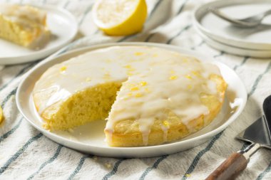 Tatlı ev yapımı sarı limon Lemoncello Pasta krema ile