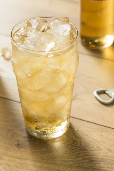 Sweet Vanilla Cream Soda Met Ijs Vernieuwen — Stockfoto