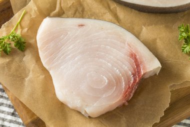 Raw Organic Swordfish Steak Filets Ready to Cook clipart