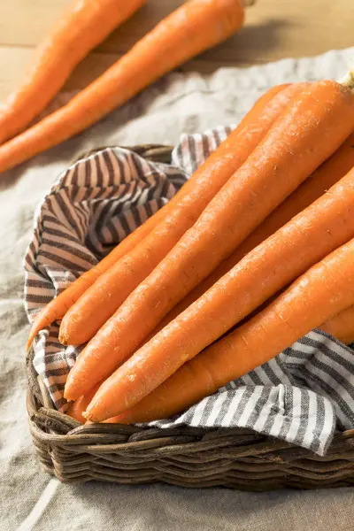 Raw Organic Orange Carrots Ready Cook — Stock Photo, Image