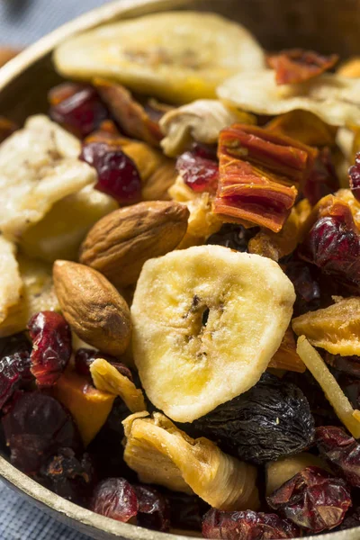 Biologische Gedroogde Fruit Trail Mix Met Kersen Bananen — Stockfoto