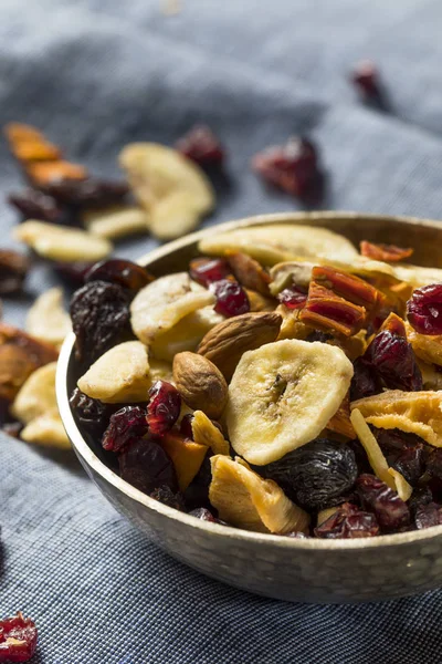 Mélange Sentiers Fruits Secs Biologiques Avec Des Cerises Des Bananes — Photo