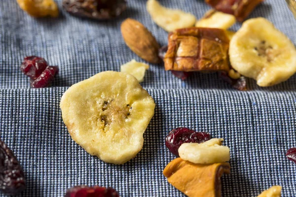 Mistura Trilha Fruta Seca Orgânica Com Cerejas Bananas — Fotografia de Stock