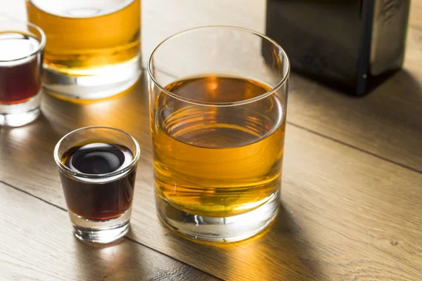 Opilecký Bomby Výstřely Alkoholem Energy Drink Ready Mix — Stock fotografie