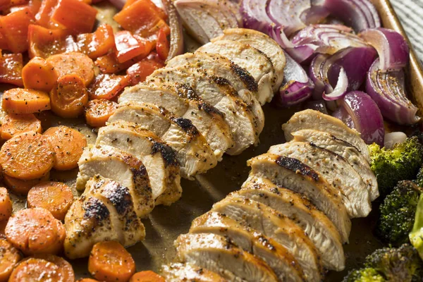 Ev yapımı Keto sac tava tavuk gökkuşağı sebzeli