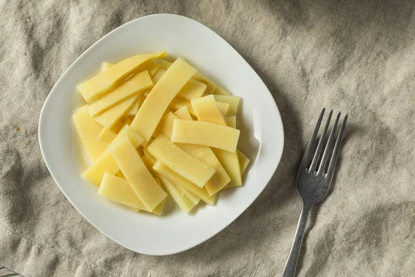 Raw Canned Bamboo Shoots Plate — Stock Photo, Image