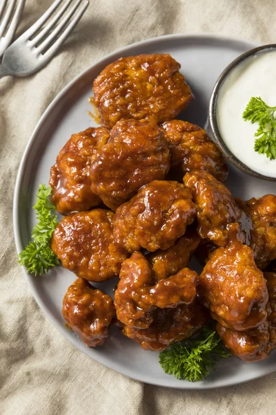 Barbecue Boneless Chicken Wings Blue Cheese — Stock Photo, Image