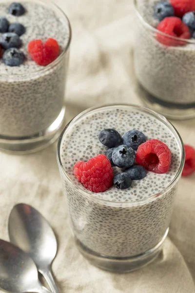 Homemade Sweet Chia Seed Pudding with Berries
