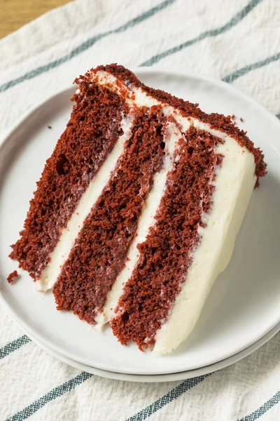 Homemade Sweet Red Velvet Cake Ready Eat — Stock Photo, Image
