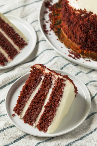 Homemade Sweet Red Velvet Cake Ready Eat — Stock Photo, Image