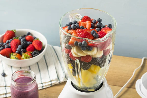 Organic Healthy Fruit in a Blender for a Smoothie