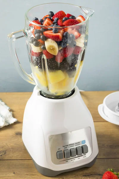 Organic Healthy Fruit in a Blender for a Smoothie