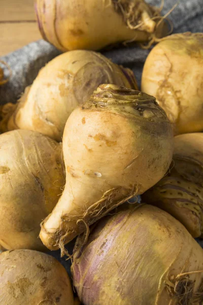 Healthy Raw Organic Brown Rutabaga Root Vegetables — Stock Photo, Image