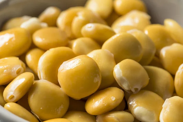 Gezonde Gezouten Lupini Bonen Aan Snack — Stockfoto