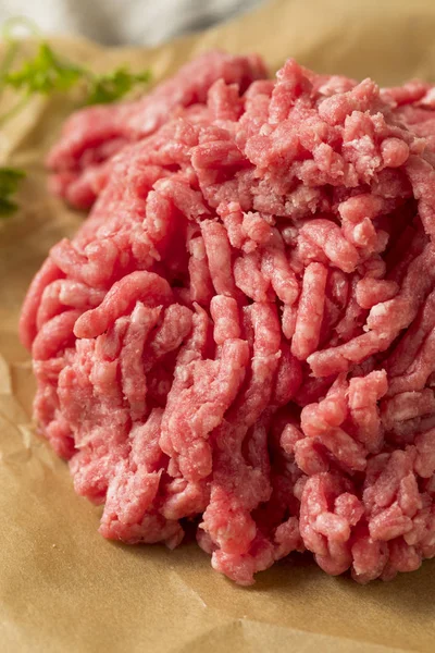 Erba Biologica Fed Carne Agnello Macinata Pronta Cucinare — Foto Stock