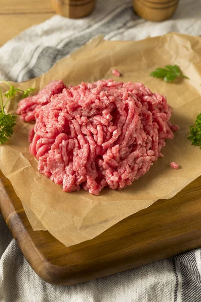 Carne Cordeiro Moída Grama Orgânica Pronta Para Cozinhar — Fotografia de Stock