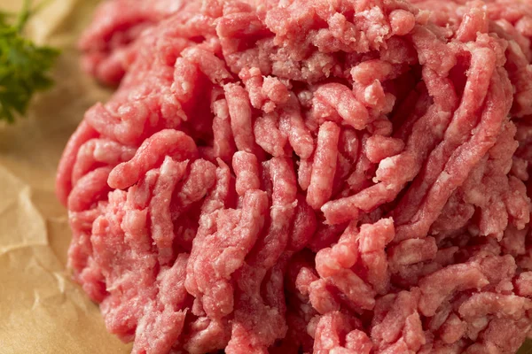 Erba Biologica Fed Carne Agnello Macinata Pronta Cucinare — Foto Stock