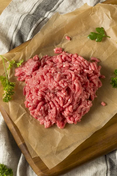 Erba Biologica Fed Carne Agnello Macinata Pronta Cucinare — Foto Stock
