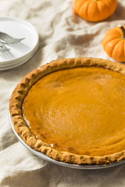 Zoete Zelfgemaakte Thanksgiving Pompoen Pie Klaar Eten — Stockfoto