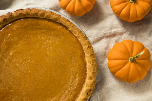 Sweet Homemade Thanksgiving Pumpkin Pie Ready to Eat