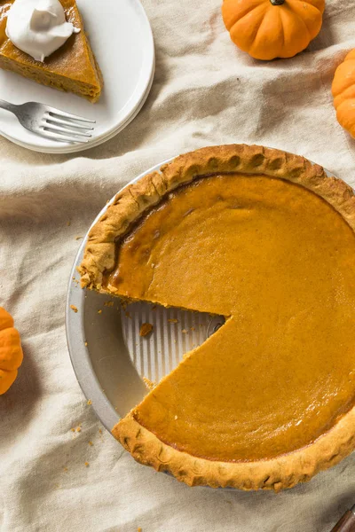 Sweet Homemade Thanksgiving Pumpkin Pie Ready Eat — Stock Photo, Image