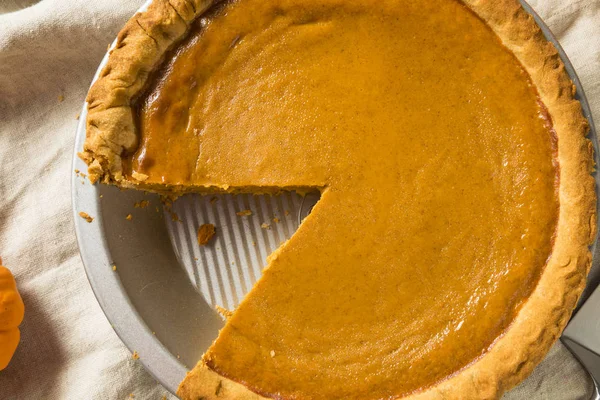 Słodki Dziękczynienia Domu Pumpkin Pie Gotowe Spożycia — Zdjęcie stockowe