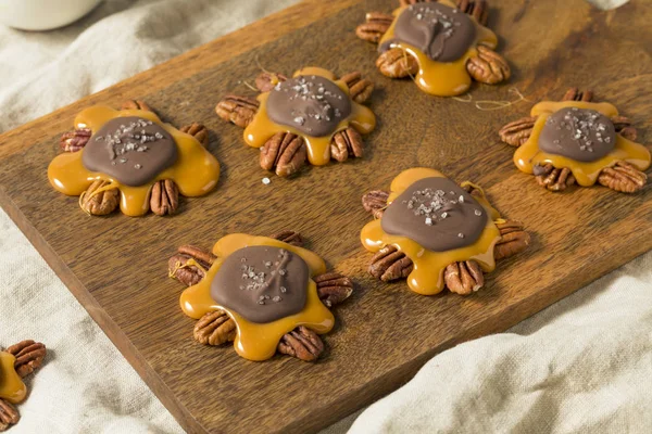 Сладкие Шоколадные Черепашки Орехами Пекан — стоковое фото
