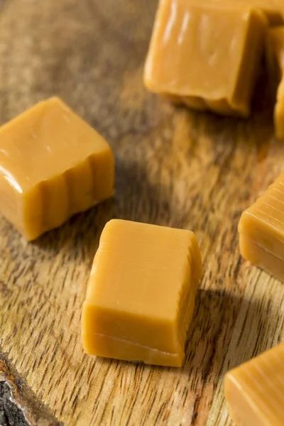 Sweet Homemade Caramel Squares Snaking Cookie — Stock Photo, Image