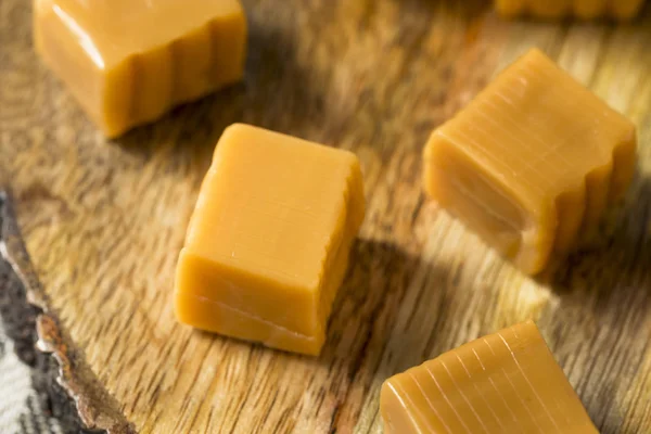 Sweet Homemade Caramel Squares Snaking Cookie — Stock Photo, Image