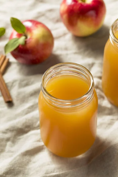 Sweet Cold Autumn Apple Cider Jar — Stock Photo, Image