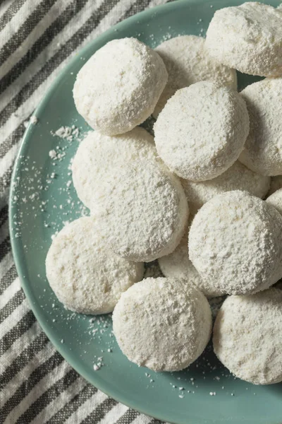 Homemade White Mexican Wedding Cookies Ready Eat — Stock Photo, Image