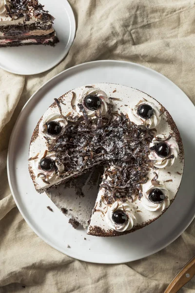 Sweet Homemade Black Forest Cake Ready Eat — Stock Photo, Image