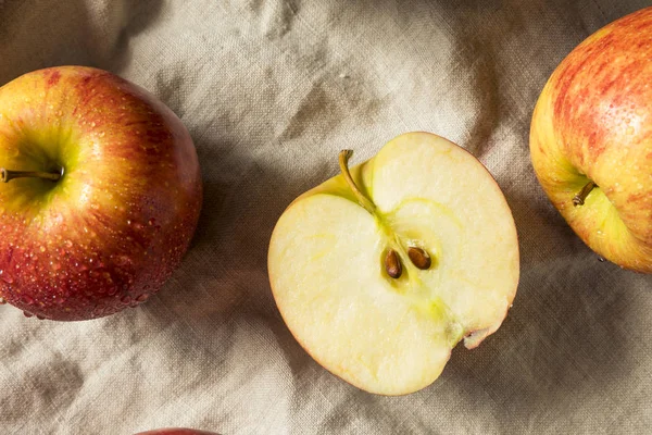 Сирі Червоні Органічні Заздрісні Яблука Готові Їсти — стокове фото