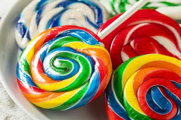 Sweet Multi Colored Lollipops on a Stick