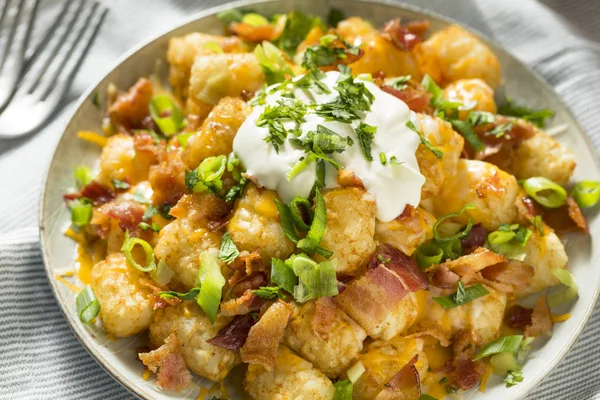 Crocchette Taters Fatte Casa Piccanti Con Formaggio Pancetta — Foto Stock