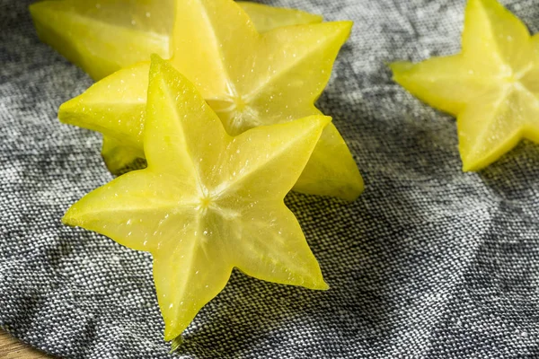 Fruta Estrelada Amarela Crua Saudável Pronta Para Comer — Fotografia de Stock