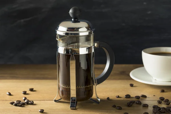 Warm Homemade French Press Coffee Cup — Stok Foto