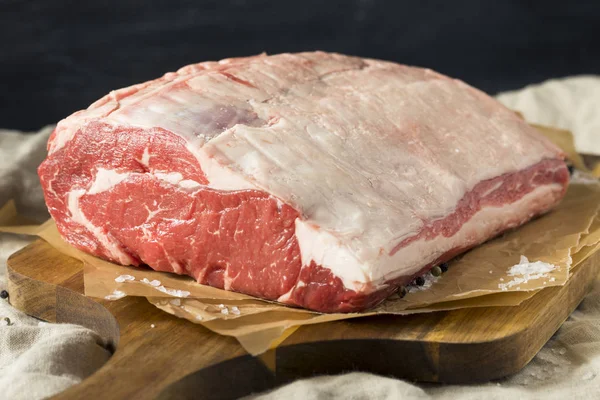 Raw Grassfed Boneless Rib Beef Roast Ready Cook — Stock Photo, Image