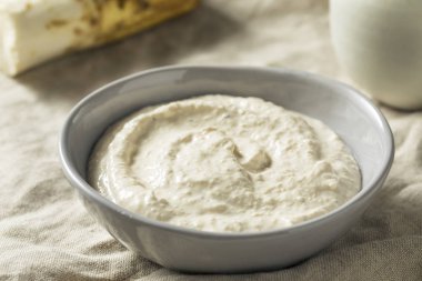 Spicy Homemade Horseradish Sauce in a Bowl clipart